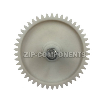Шестерня для мясорубки Delfa/Saturn с металлическим валом, Д-82мм, зубья-46шт (прямые), Н вала-82мм 41.121-VIT