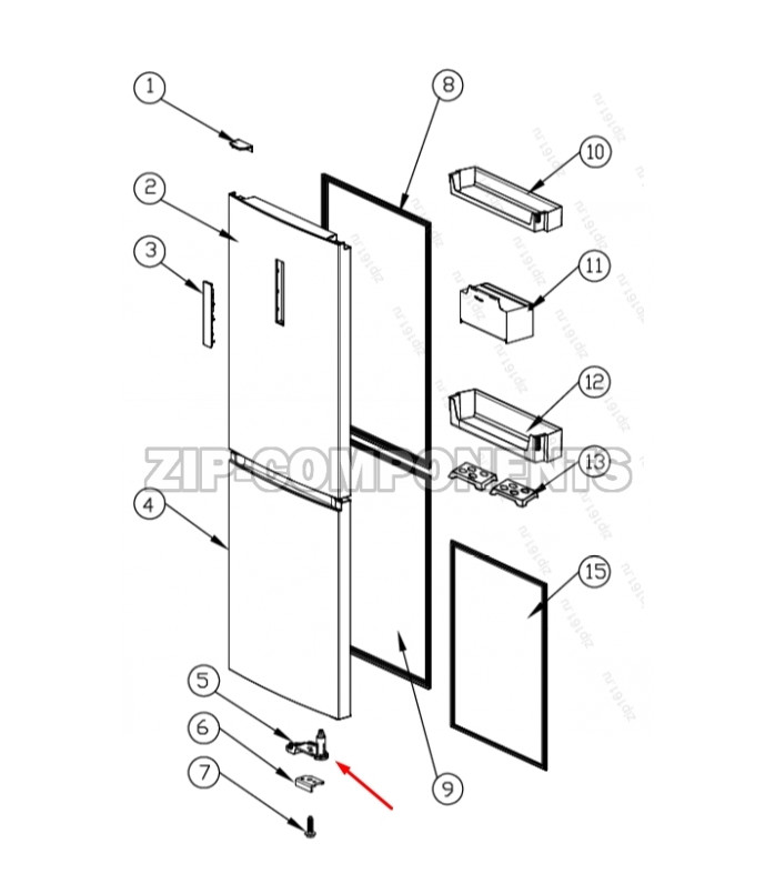 Ограничитель двери нижний холодильника Haier 0530030282