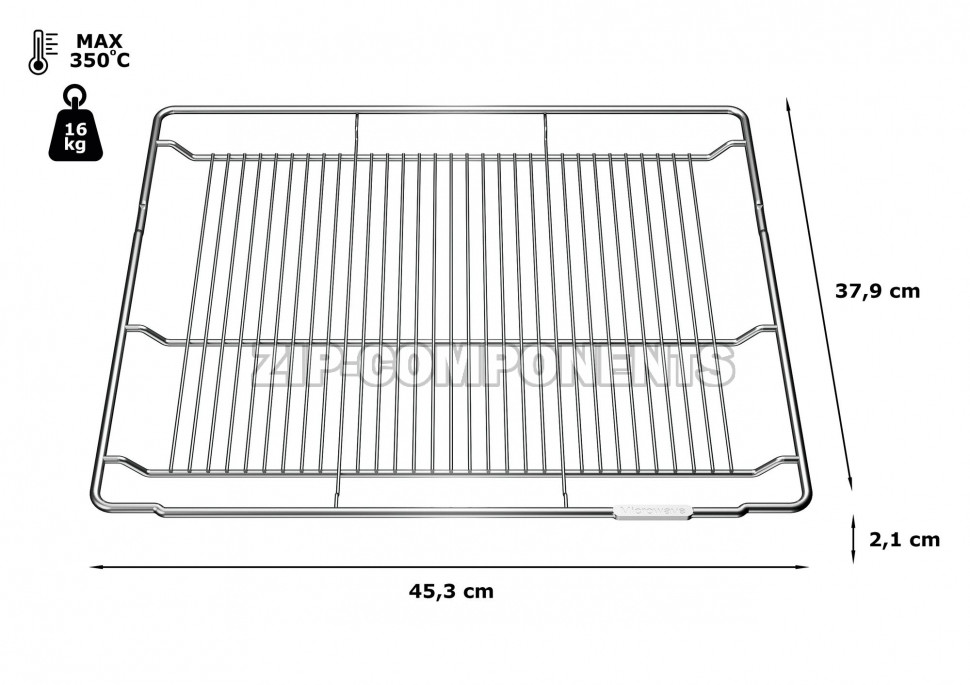 Комбинированная решётка для духового шкафа Bosch 00577584