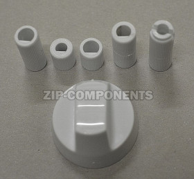 Ручка газового крана универсальная, 1 шт, белая