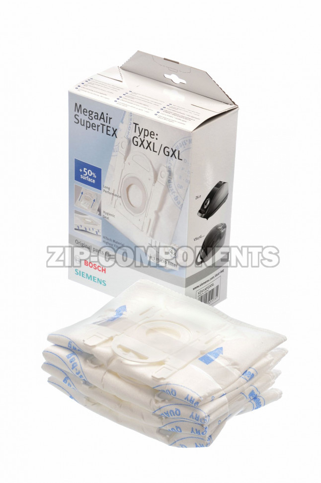 Мешки-пылесборники, тип G XXL / G XL для пылесоса Bosch 00467342