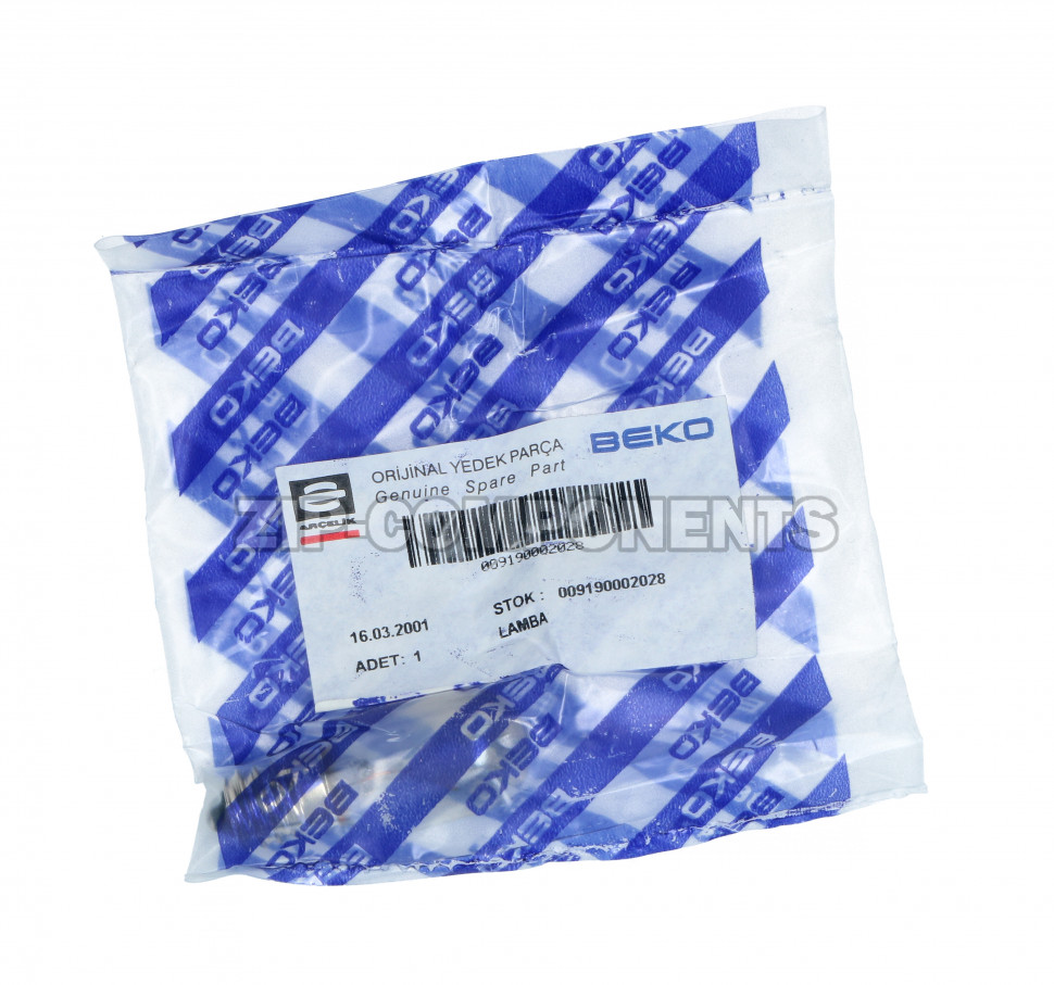 Лампа для холодильника Beko 9190002028