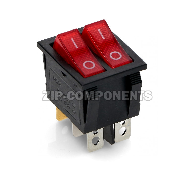 Кнопка двойная универсальная KCD6 15A