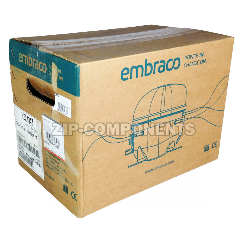 Компрессор Embraco NE 2134 Z (R134a) (W при -23.3° 356Вт) Indesit C00375347 низкотемпературный
