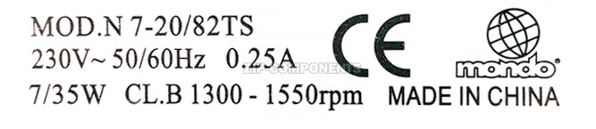 Микродвигатель MONDO 7Вт 00231021