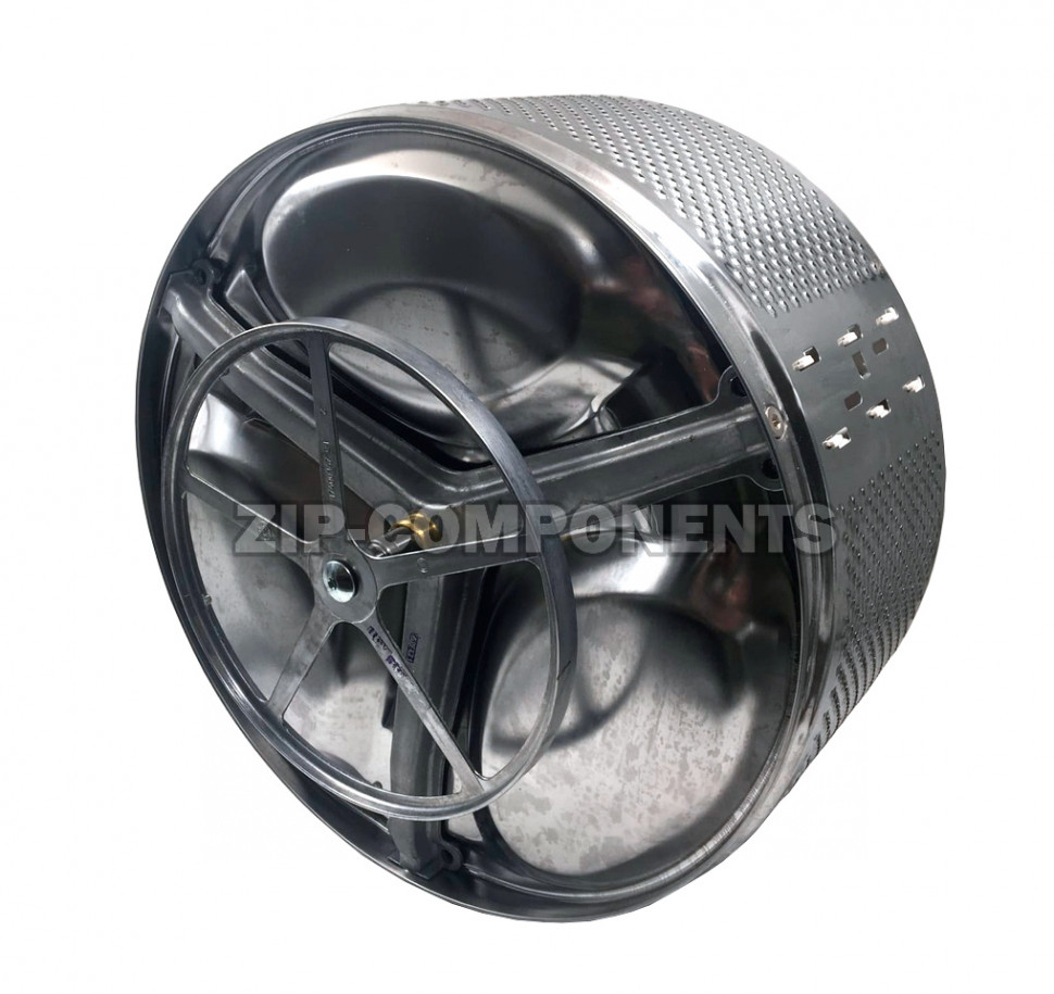 Барабан в сборе с крестовиной со шкивом, без тэна, Indesit C00109633