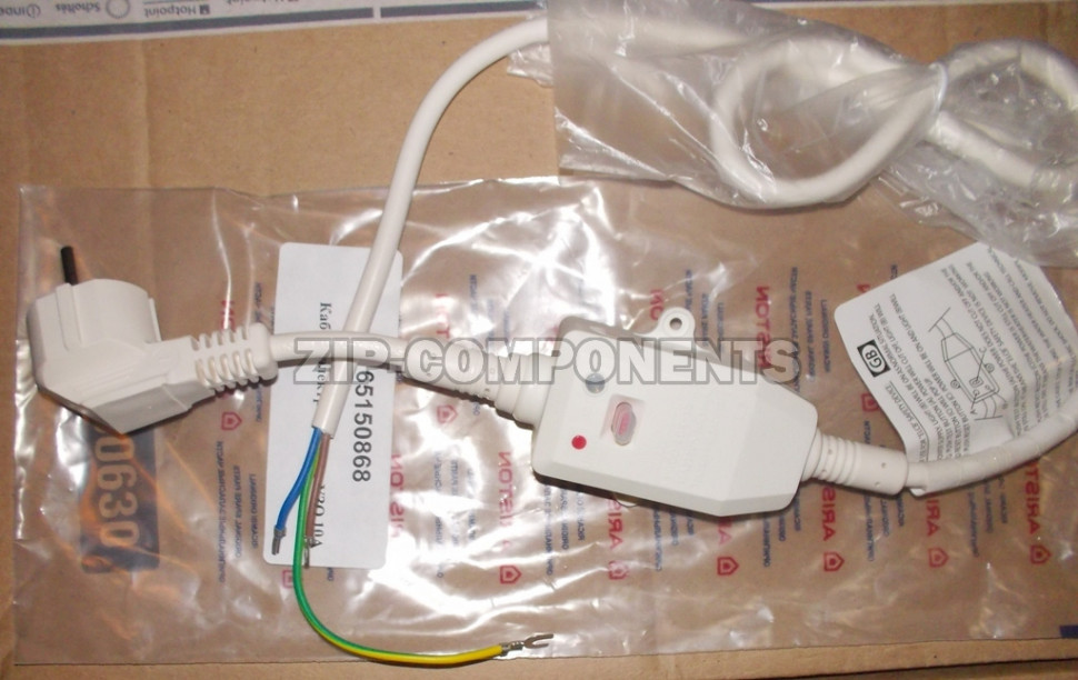 Кабель электрический для водонагревателя с УЗО с силой тока до 10 А. Ariston 65150868