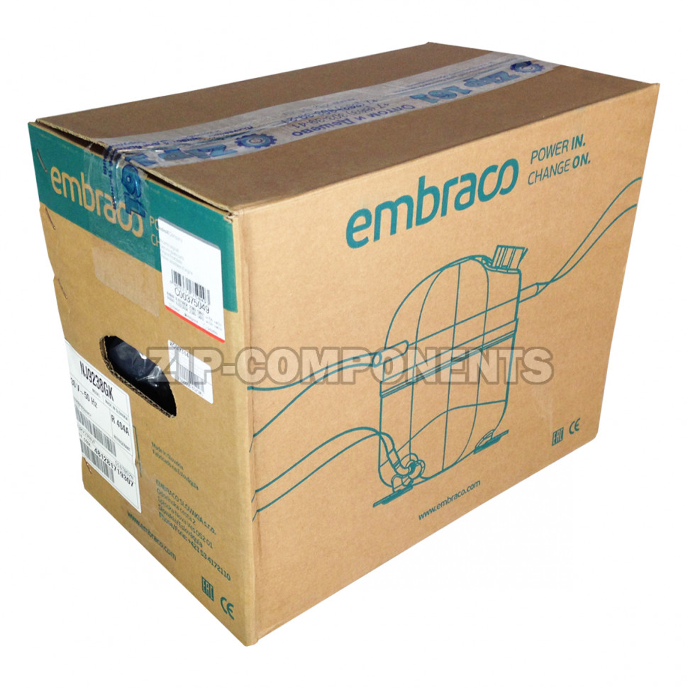 Компрессор среднетемпературный EMBRACO NJ 9238 GK (R-404) (W при +7,2° 4620Вт) Whirlpool 481281719237 C00375049
