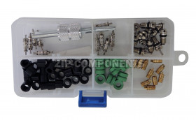 Ремкомплект CH-237 Набор смешанный: сердечники Шредера, золотники, уплотнители шлангов, ключ для Шредеров