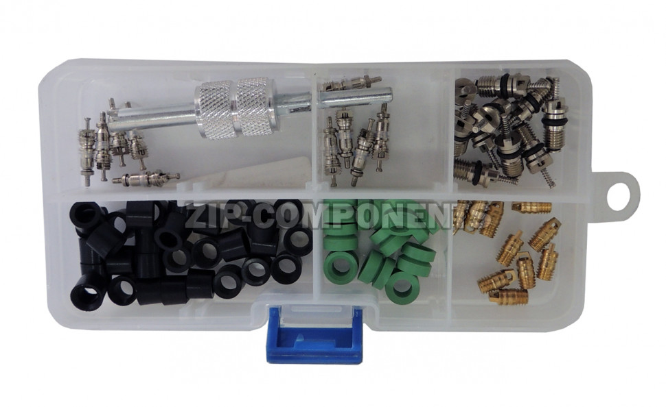 Ремкомплект CH-237 Набор смешанный: сердечники Шредера, золотники, уплотнители шлангов, ключ для Шредеров