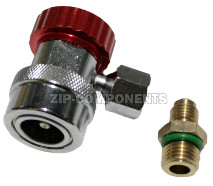 Вентиль быстросъемный QC-19H под  углом  90, резьба 1/4 SAE высокого давления