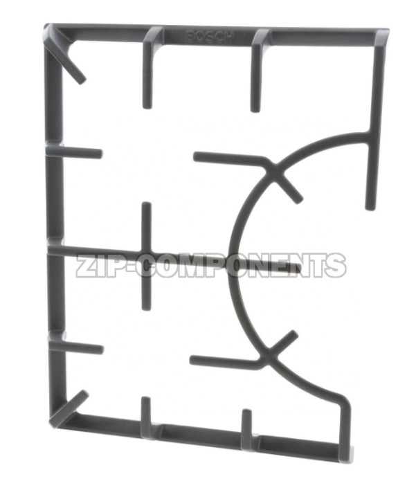 Решетка левая для встраиваемых газовых варочных панелей, черная Bosch 00660134