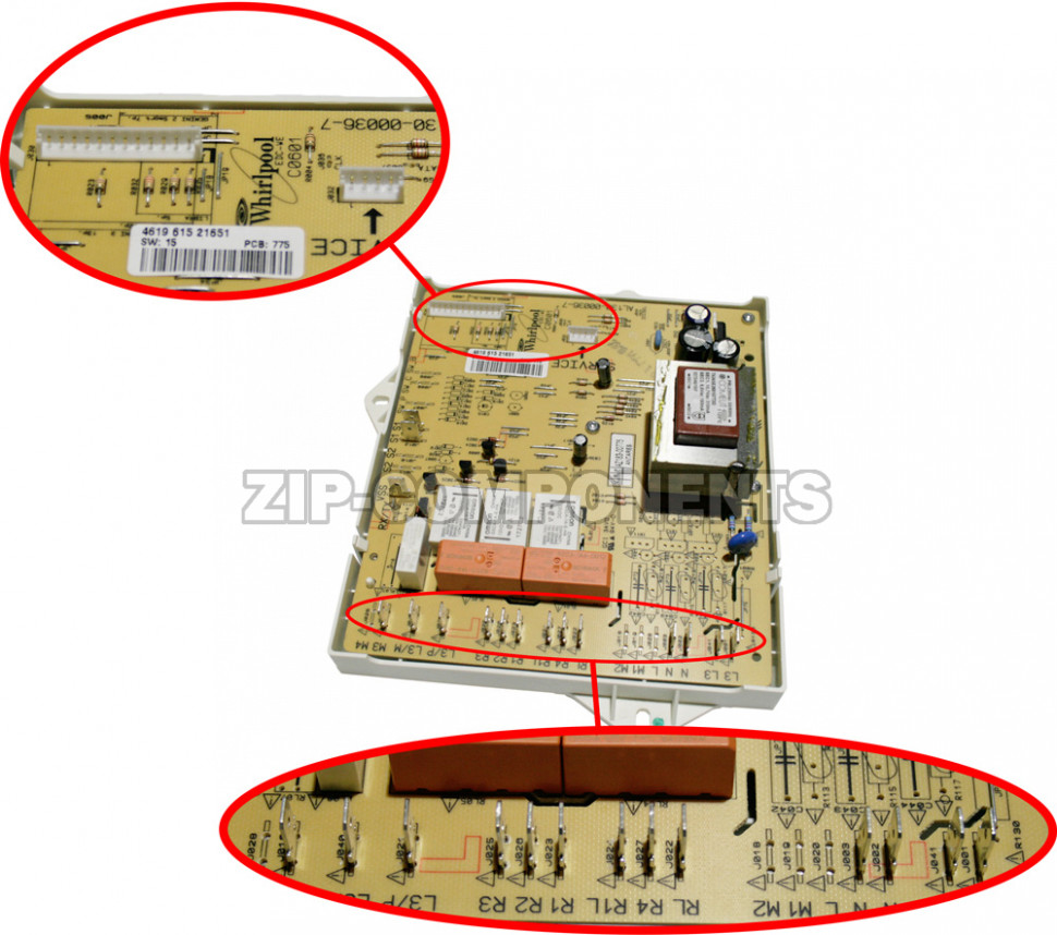 Электронный модуль (плата) Whirpool 480131000046 C00312596