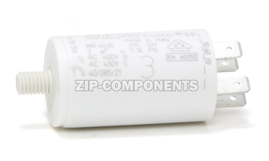 Конденсатор пусковой 3.5 мкФ 450V с креплением винт