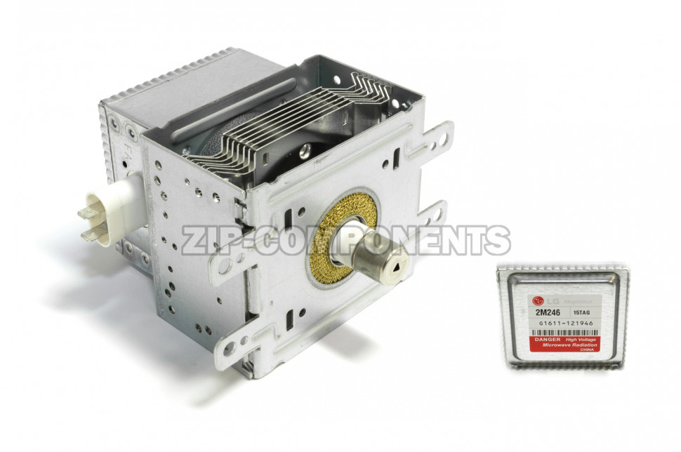 Магнетрон LG 2M246-050GF 1100W 7 пластин 6 отверстий разъем перпендикулярно