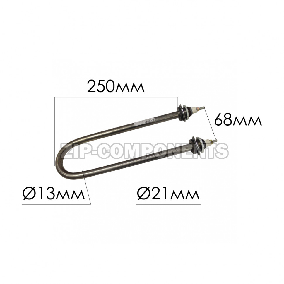 ТЭН для нагрева воды 3,5кВт дуга нержавейка расстояние между клеммами 70мм