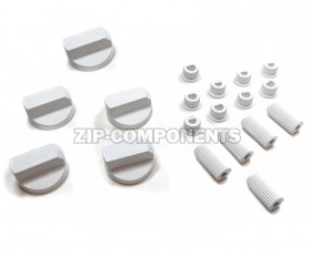 Ручка газового крана универсальная белая, комплект 5 штук