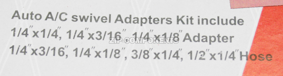 Комплект адаптеров для заправки автокондиционеров CT - 135