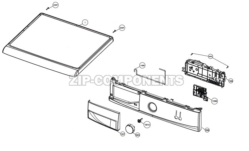 Модуль управления Beko 2838790310