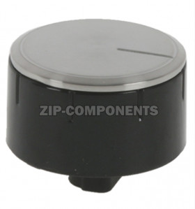 Ручка конфорки газовой варочной панели, чёрная/стальная Bosch 10007920