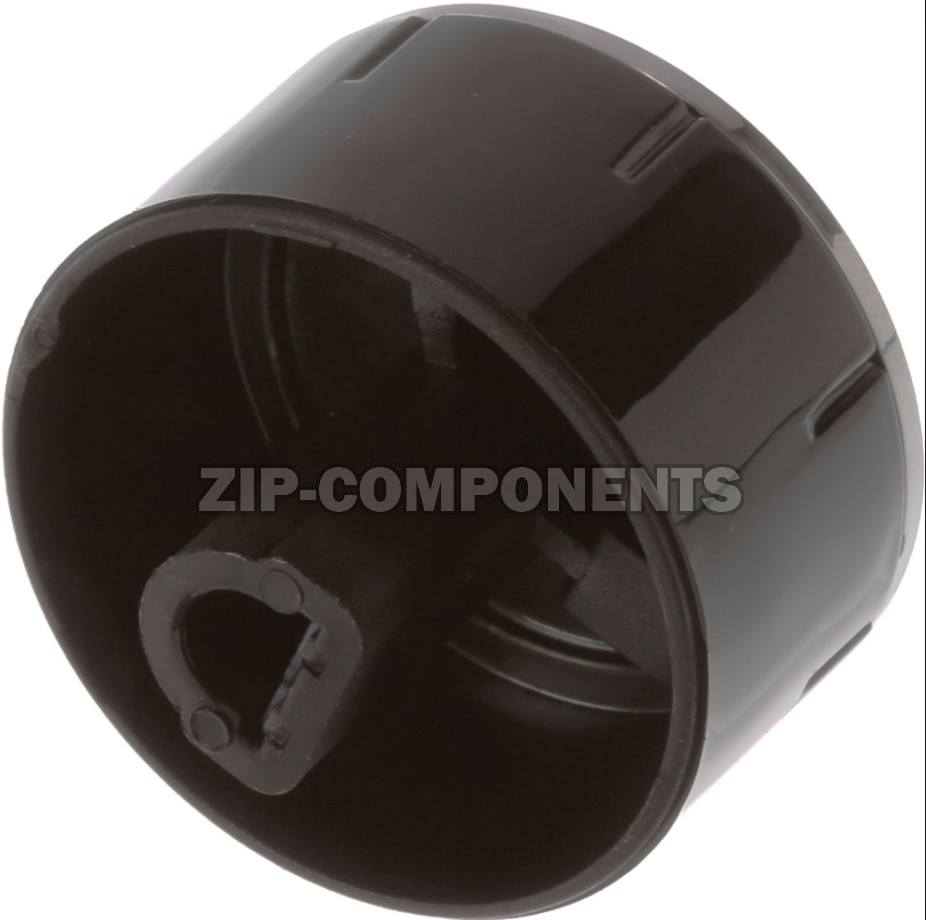 Ручка конфорки газовой варочной панели, чёрная/стальная Bosch 10007920