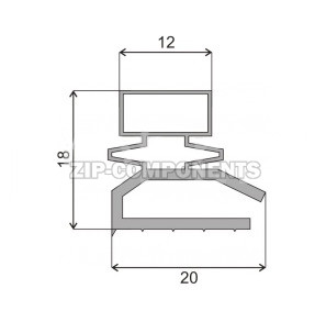 Уплотнитель двери холодильника 580x1050mm Профиль Р1