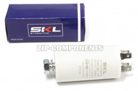 Конденсатор пусковой 8 мкФ, 450V, с креплением винт SKL
