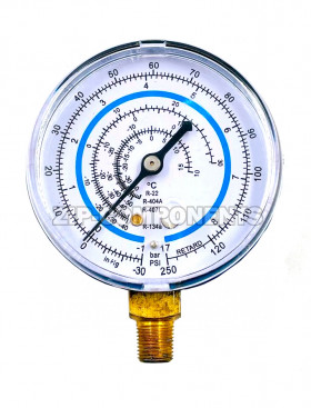 Манометр RG-250 R134-A  (R22, R134a, R404a, R410a)
