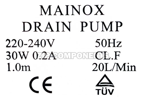 Помпа MAINOX 30w на защелках 3шт клеммы вперед вместе для Bosch