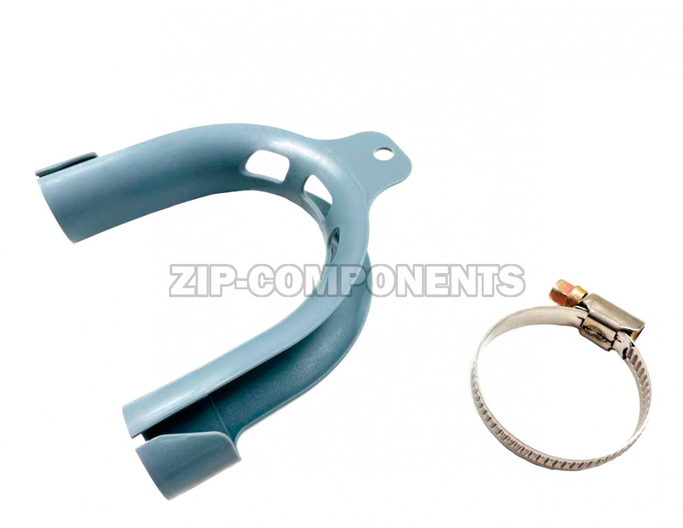 Сливной шланг 2 метра в сборе с хомутом и опорой сливного шланга Whirlpool 481253028737