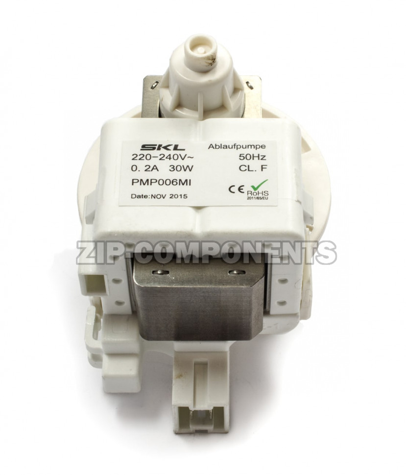 Насос слива Miele 30w (на защелк.4шт клеммы вместе) 6239560 8760859 3788832