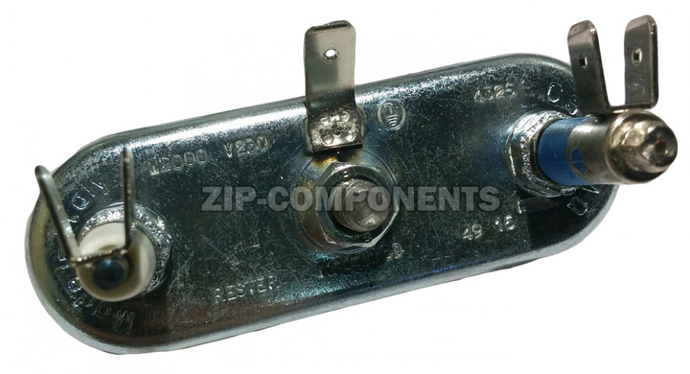 Тэн 2000W изогнутый под 40 градусов без отверстия под датчик Indesit / Ariston 050575, C00050575