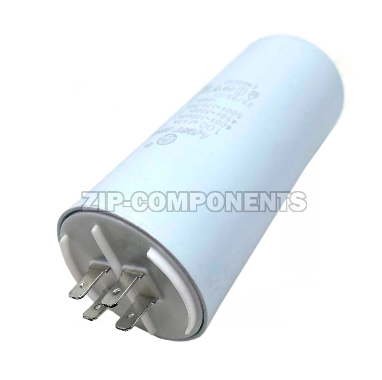 Конденсатор пусковой 100 мкФ 450V с креплением винт