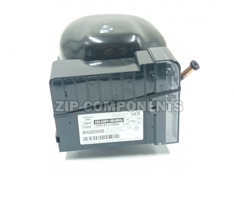 Компрессор инверторный Embraco Aspera VES D9C с реле в комплекте Indesit C00305415