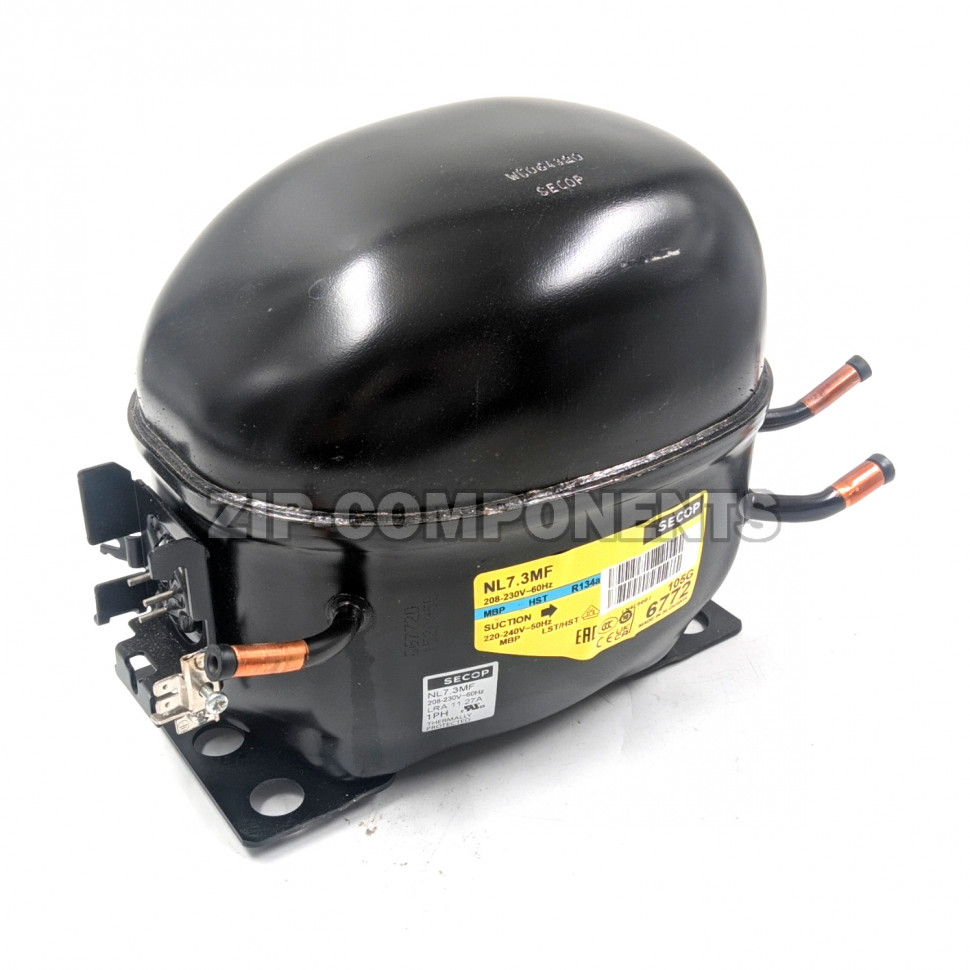 Компрессор среднетемпературный Secop NL 7,3 MF R-134 (W при +7,2° 731Вт)