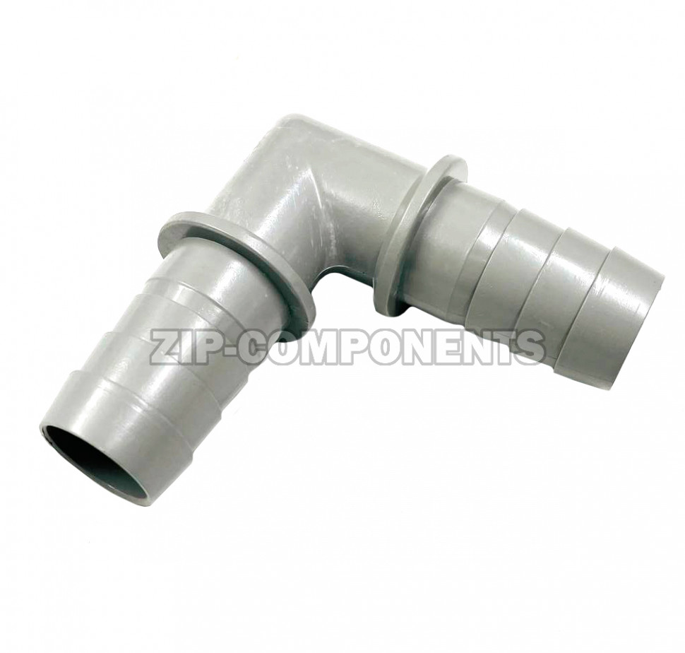 Переходной штуцер угловой шланга стиральной машины D21x21