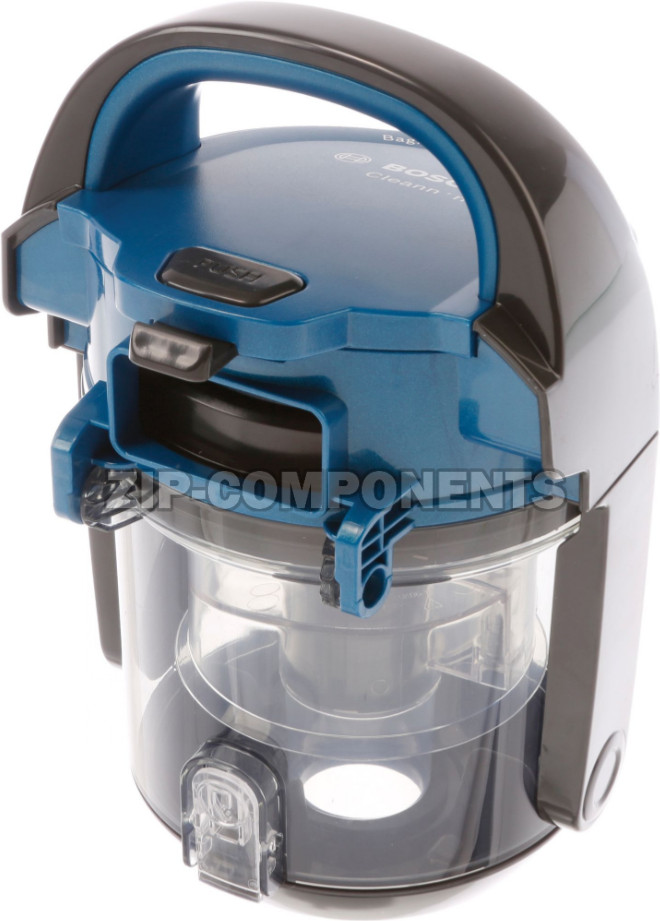 Циклонический контейнер для безмешковых пылесосов Cleann'n, 1.5 л, светло-голубой, в сборе Bosch 11029269