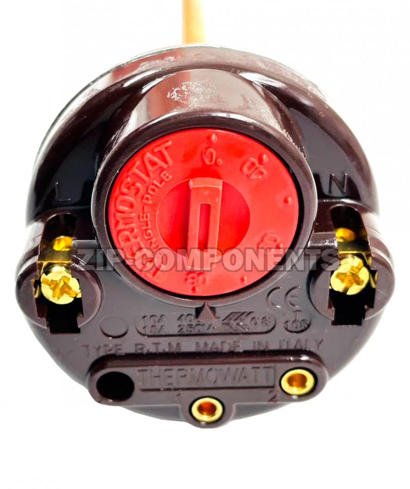 Термостат водонагревателя RTM 68°C (16A-250V), короткий стержень t.181502