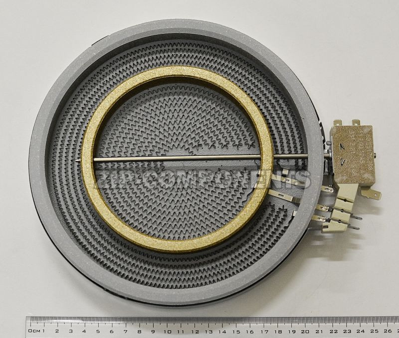 Электроконфорка для стеклокерамики HILIGHT EGO 1900W/800W, O=195/120mm