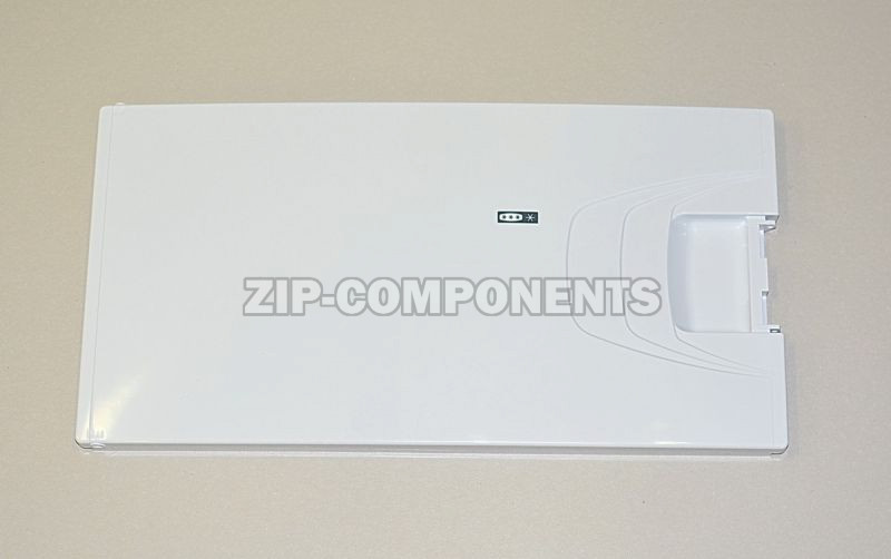 Крышка морозильной камеры Индезит 859990 лицевая часть дверки белая 266x519mm