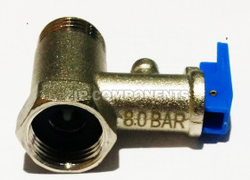 Клапан для водонагревателя предохранительный 1/2, с ручкой, 8 бар, 0.8 МПа, код 100508