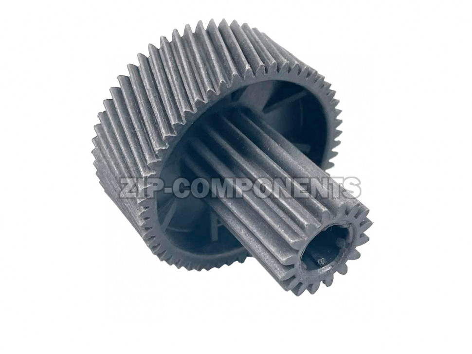 Шестерня c металлической вставкой для мясорубки Vitek, Dex, Д-51,5/22мм, зубья 53/16шт. H-49мм (косой/прямой) 