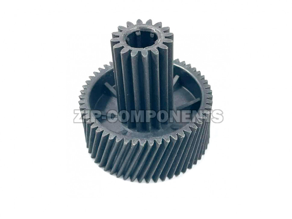 Шестерня c металлической вставкой для мясорубки Vitek, Dex, Д-51,5/22мм, зубья 53/16шт. H-49мм (косой/прямой) 