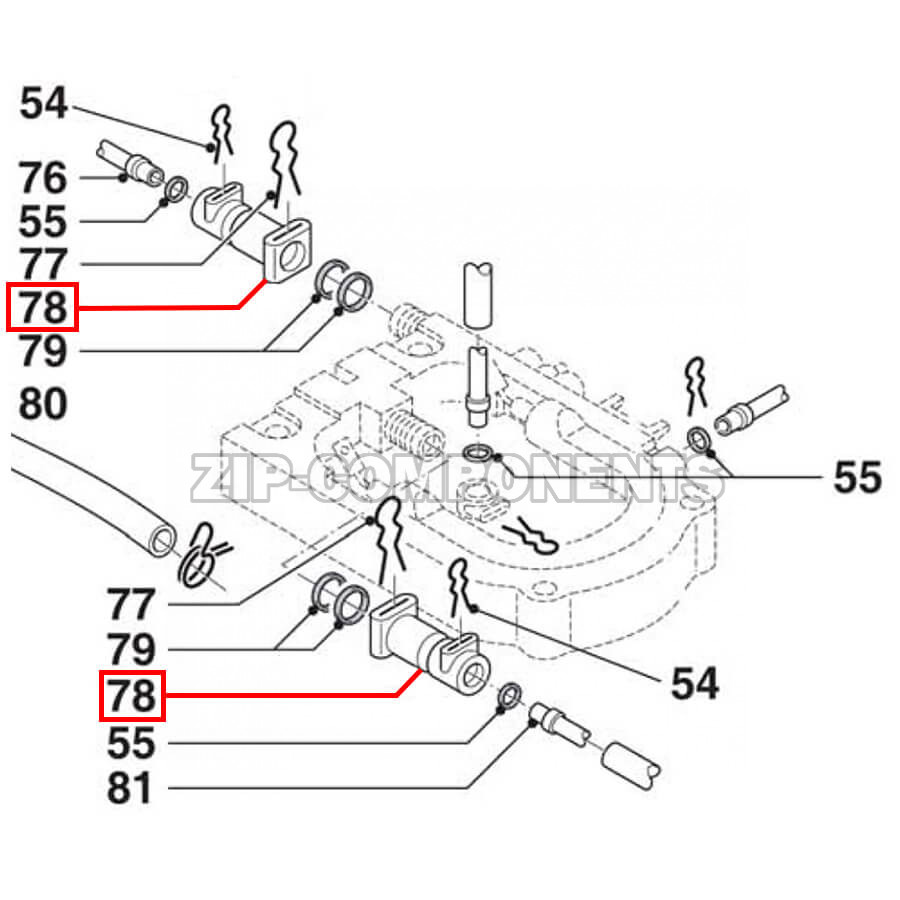 Переходник термоблока 6мм DeLonghi 5332212900