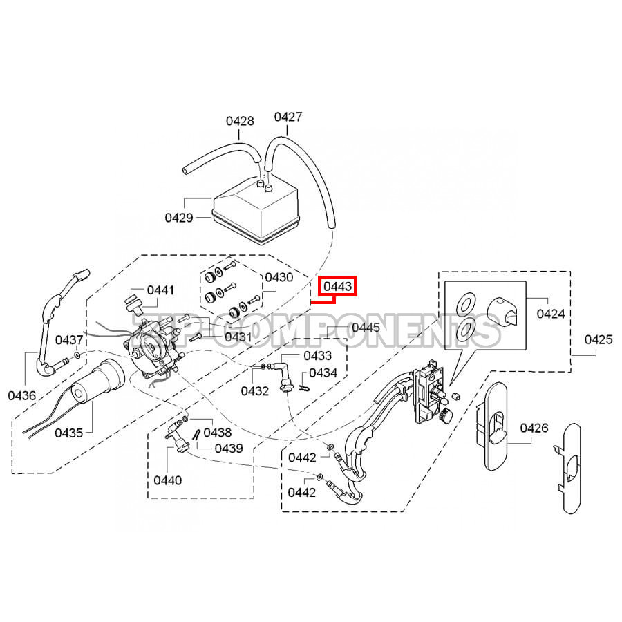 Носик подачи кофе кофеварки DeLonghi FL29301