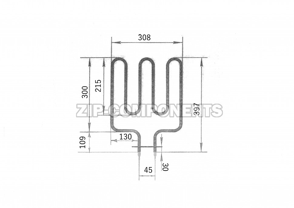 ТЭН для саун HARVIA ZSK-690 1500W 195 А 8/1,5 Т 220