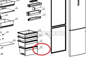 Ящик нижний морозильной камеры холодильника Haier 0530024983