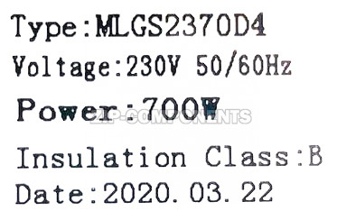 Мотор пылесоса моющий 700W, H=117mm, D=108mm