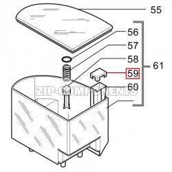 Заглушка поплавка для Saeco, 9161.050.230