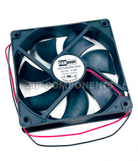 Вентилятор 120x120x25мм 12В 0,38A FD12025S12H2 DC (скольжения) FANOVER